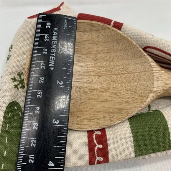 2 Sets Demdaco Holiday Wooden Spoon Bar Towel Red Green Christmas Howl-idays Dog - Picture 5 of 15